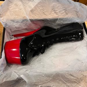 Brand new in the box Pleaser platform ankle boots